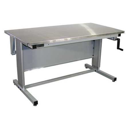 PROLINE Workstation, Ergo, Stainless Steel, Lt Gray EL6030S-A31