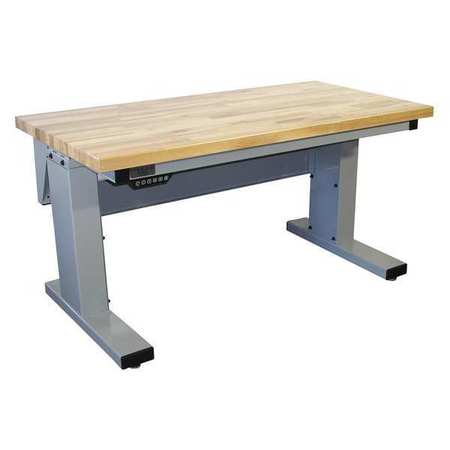 PROLINE Workstation, Adjust, Solid Maple, Lt Gray MVSII7230M-A31