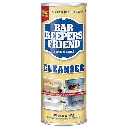 BAR KEEPERS FRIEND Powder Cleanser, Non-Aerosol Can, None, 12 PK 11514