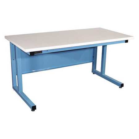 PROLINE Workstation, Plastic, Rolled Edge, Blue CHD6030P-L14-SW806-PF90