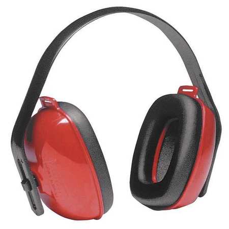 HONEYWELL HOWARD LEIGHT Over-the-Head Ear Muffs, 25 dB, QM, Black/Red QM24PLUS