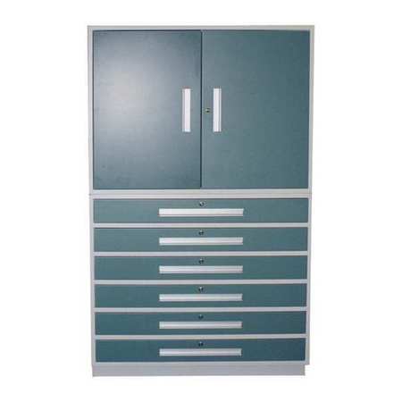 GREENE MANUFACTURING 16 ga. ga. Steel Storage Cabinet, 48 in W, 84 in H GTV-4400B