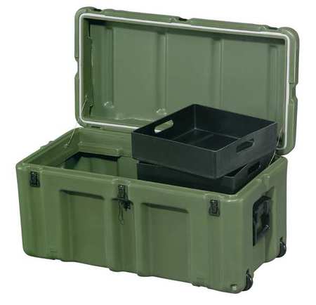 PELICAN Storage Trunk, Green, Polyethylene, 17 in L, 33 in W, 17 in H, 3.5 cu ft Volume Capacity 472-FTLK-LG