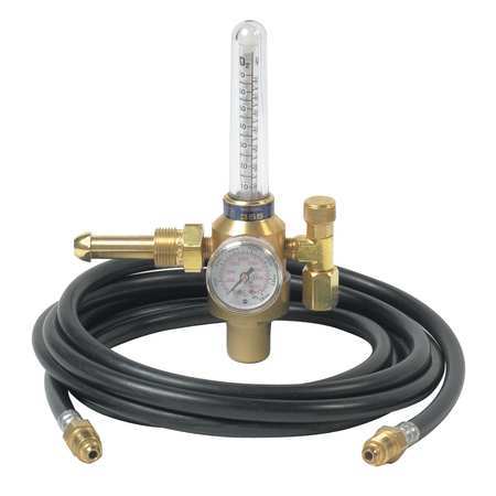 HARRIS Flowmeter Regulator, CGA-580, 20 to 3000 psi, Use With: Argon, Carbon Dioxide 3100211