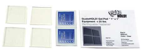Quakehold! Gel Pad Seismic Fastener, Clear RD.G.1.4.1