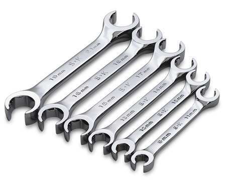 Sk Professional Tools Offset Flare Nut Wrench Set, 6Pieces, 6Pts 378