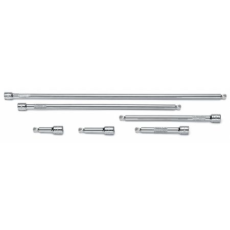 SK PROFESSIONAL TOOLS Wobble Extension Set 1/4" Dr, 1 1/2 in, 2 in, 4 in, 6 in, 10 in, 14 in L, 6 Pieces, Chrome 40936