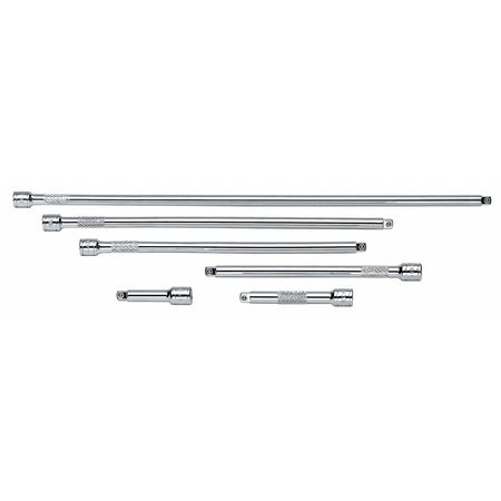 SK PROFESSIONAL TOOLS Extension Set 1/4" Dr, 2 in, 3 in, 6 in, 8 in, 10 in, 14 in L, 6 Pieces, Chrome 4916T