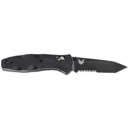 Benchmade Folding Knife, Serrated, Tanto, Blk, 3-5/8 583SBK | Zoro
