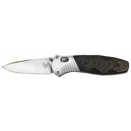 Benchmade Folding Knife, Fine, Drop Point, Blk, 3-5/8 581