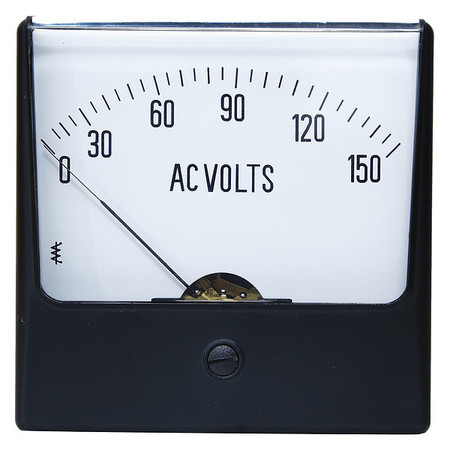 Zoro Select Analog Panel Meter, AC Voltage, 0-150 AC V 12G406