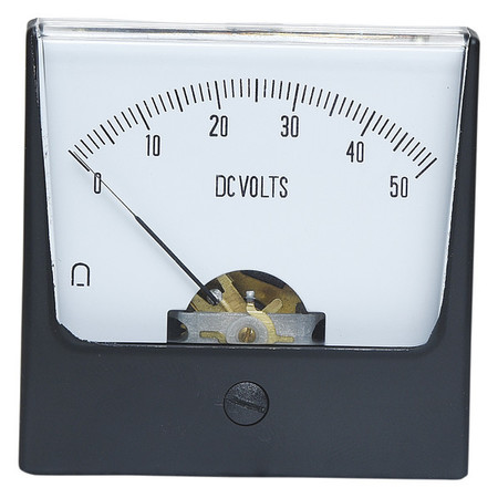 Zoro Select Analog Panel Meter, DC Voltage, 0-50 DC V 12G441