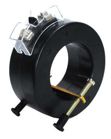 ZORO SELECT Solid Core Current Transformer, 0 to 50A, 0 to 5A, 3 ft 7 in 16 AWG Leads 12G458