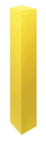 ZORO SELECT Post Sleeve, 6-1/2x6-1/2 In, 55In H, Yellow SQ655YNT