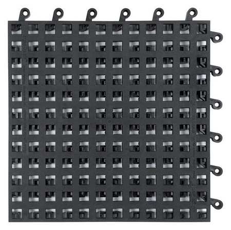 WEARWELL Interlocking Drainage Mat Tile, Vinyl, 18 in Long x 18 in Wide, 7/8 in Thick, 10 PK 560