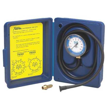 YELLOW JACKET Gas Pressure Test Kit, Gas Line Pressure Test Kit, Low Pressure, Gas/Natural Gas, 0 to 35 in wc 78060