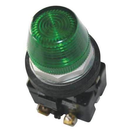 EATON Pilot Light Complete Unit, LED, Green HT8HFGF3