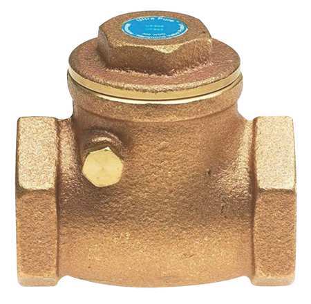 MILWAUKEE VALVE 1-1/4" Threaded Low Lead Brass Swing Check Valve UP0967000114