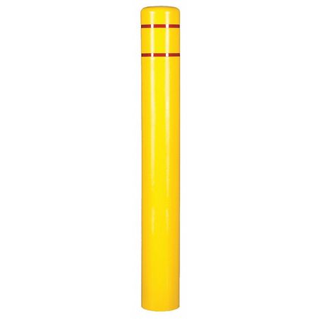 ZORO SELECT Post Sleeve, 7 In Dia., 72 In H, Yellow, Shape: ROUND CL1386N