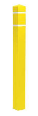 ZORO SELECT Post Sleeve, 4-1/2x4-1/2 In, 55In H, Yellow SQ455YW