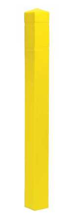 ZORO SELECT Post Sleeve, 4-1/2x4-1/2 In, 55In H, Yellow SQ455YNT