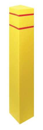 ZORO SELECT Post Sleeve, 6-1/2x6-1/2 In, 55In H, Yellow SQ655YR