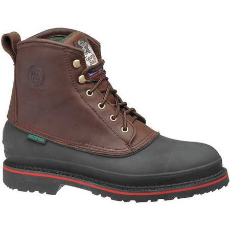 GEORGIA BOOT Size 11 Men's 6 in Work Boot Steel Work Boot, Dark Chocolate G6633