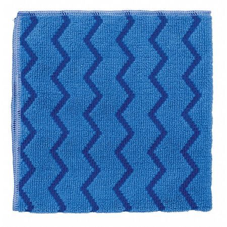 RUBBERMAID COMMERCIAL Microfiber Cloth Wipe 16" x 16", Blue FGQ62000BL00