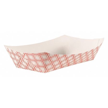 ZORO SELECT Paper Disposable Food Tray 5 lb., Red, Pk500 EFT500