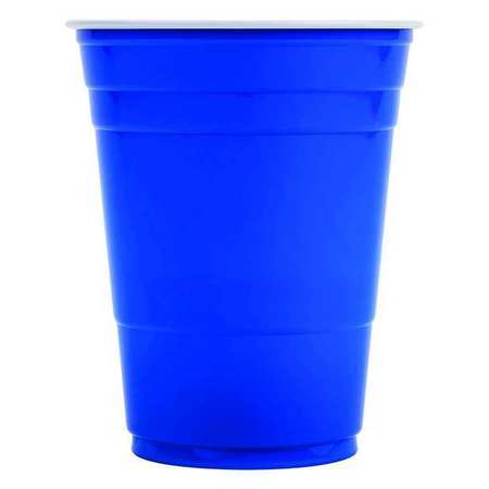 Solo Disposable Cold Cup 16 oz. Blue, Plastic, Pk1000 P16B