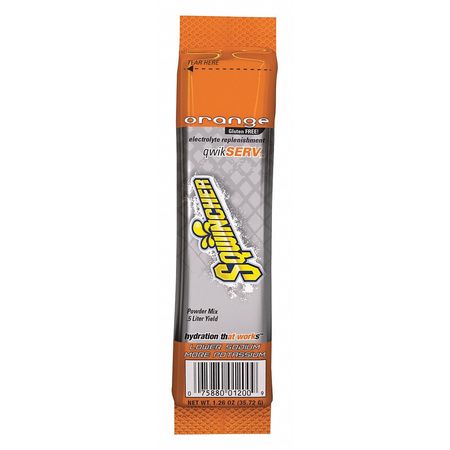 Sqwincher Sports Drink Mix, 1.26 oz., Mix Powder, Regular, Orange, 8 PK 159060900
