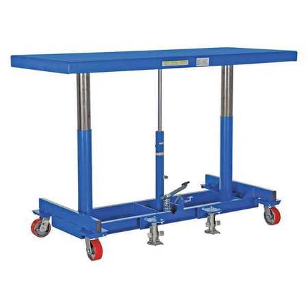 VESTIL Long Deck Cart 2000lb 72 x 30 Poly-On-Steel Casters LDLT-3072