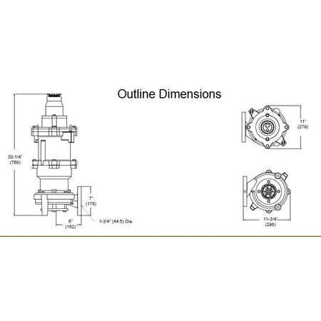 Dayton Grinder Pump, 5 HP, 460 Volts, 10.34 Amps 12T650