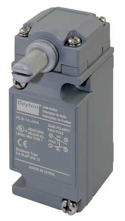 DAYTON Heavy Duty Limit Switch, No Lever, Rotary, SPDT, 10A @ 600V AC, Actuator Location: Side 12T897