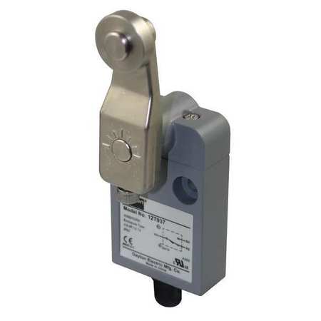 DAYTON Limit Switch, Roller Lever, Rotary, SPDT, 10A @ 300V AC, Actuator Location: Side 12T937