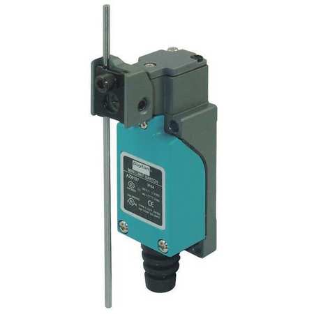 DAYTON Limit Switch, Adjustable Rod, Rotary, SPDT, 10A @ 300V AC, Actuator Location: Side 12T960