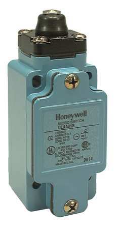 HONEYWELL Limit Switch, Plunger, 1NC/1NO, 10A @ 600V AC, Actuator Location: Top GLAA01B