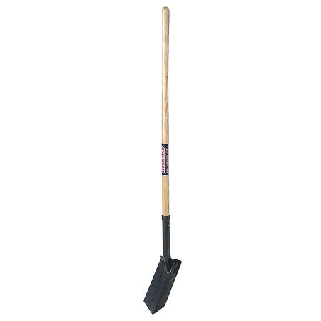 WESTWARD 14 ga Trenching Shovel, Steel Blade, 48 in L Natural Wood Handle 12U497