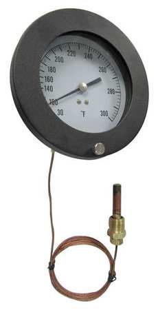 Zoro Select Analog Panel Mt Thermometer, 30 to 300 F 12U652