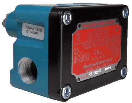 HONEYWELL Explosion Proof Limit Switch, No Lever, Rotary, 1NC/1NO, 15A @ 600V AC, Actuator Location: Top EX-AR20