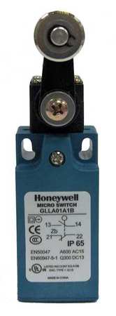 Honeywell Limit Switch, Roller Lever, Rotary, 1NC/1NO, 10A @ 300V AC, Actuator Location: Side GLLA01A1B