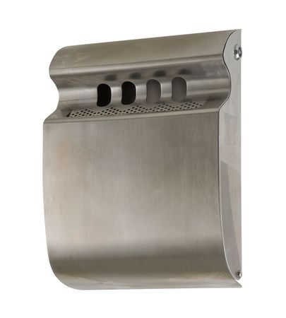 TOUGH GUY Cigarette Receptacle, 1/4 gal., Silver 12V180