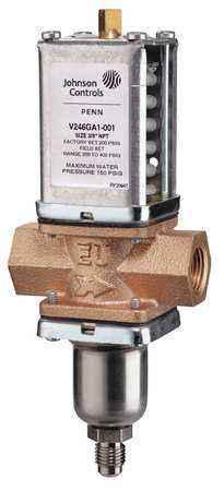 JOHNSON CONTROLS Water Regulating Valve, 2 Way, 3/4 In V246GC1-001C