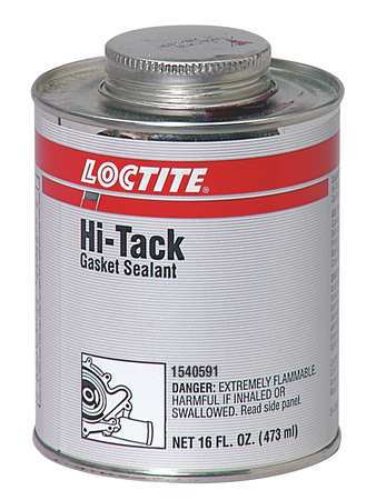 Loctite Solvent Based Gasket Sealant, 1 pt, Red, Temp Range -65 to 500 Degrees F 1540591