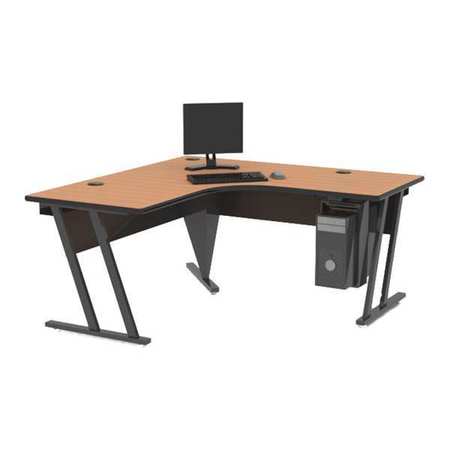 GREENE MANUFACTURING L Shaped Desk, 60" D, 66" W, 28" H AC-INS