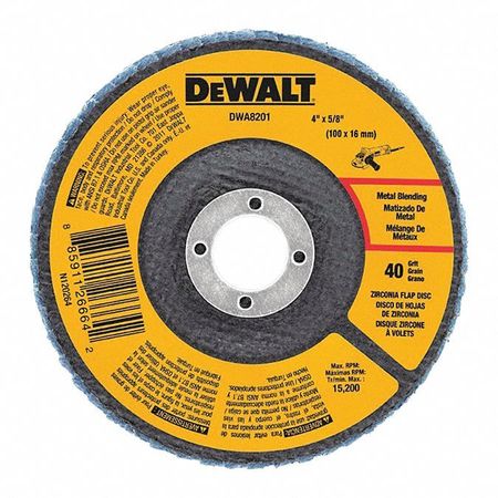 Dewalt 4-1/2" x 7/8" 60 Grit Zirconia T29 Flap Disc DWA8207