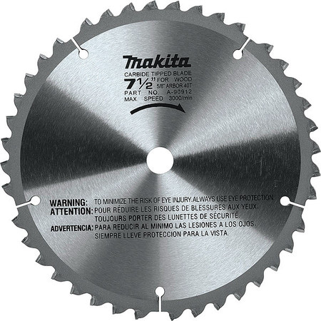 MAKITA 7-1/2" 40T Carbide-Tipped Miter Saw Blade A-90912