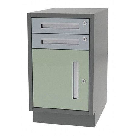 GREENE MANUFACTURING Cabinet, 2 Drawer/1 Door, 24"Wx28"Dx28"H DT-2428-2000