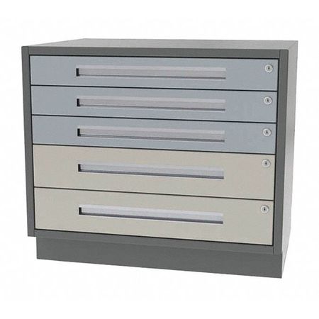 GREENE MANUFACTURING Lab Cabinet, 5 Drawer, 42"Wx18"Dx34"H DTL-4218-3200