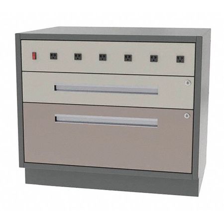 GREENE MANUFACTURING Cabinet, 1 Box/1 Drawer, 42"Wx24"Dx28"H DT-4224-0201-W